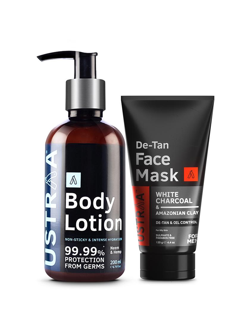 ustraa body lotion germ free - 200ml& de-tan face mask - oily skin - 125 g - 18316167 - Zoom Image - 0