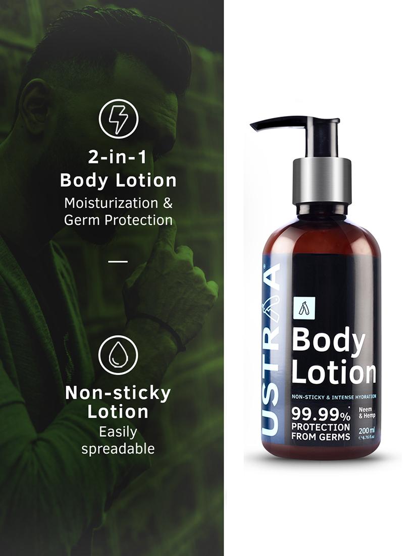 ustraa body lotion germ free - 200ml & cologne soap rebel - pack of 3 - 18316186 - Standard Image - 3