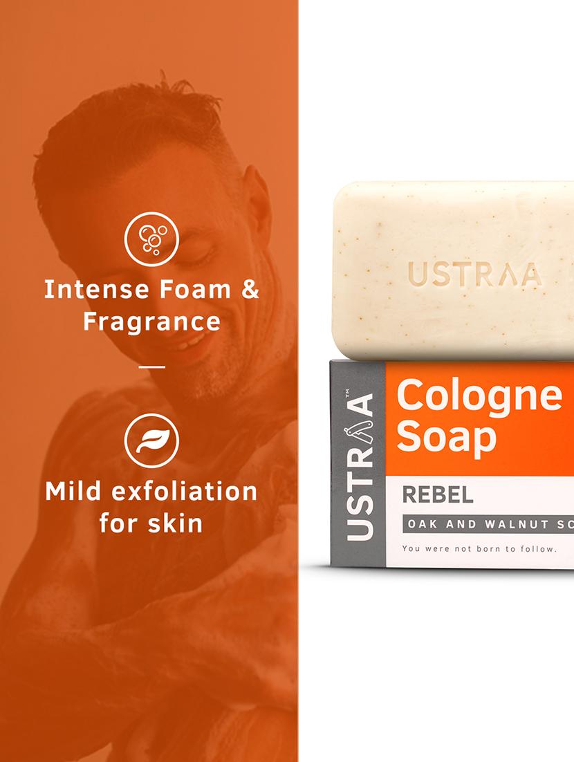 ustraa body lotion germ free - 200ml & cologne soap rebel - pack of 3 - 18316186 - Standard Image - 6