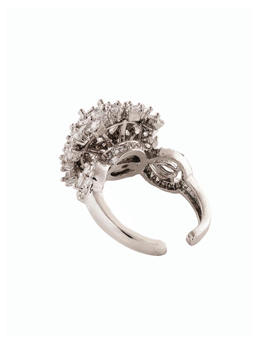 white brass finger ring - 18321675 - Zoom Image - 2
