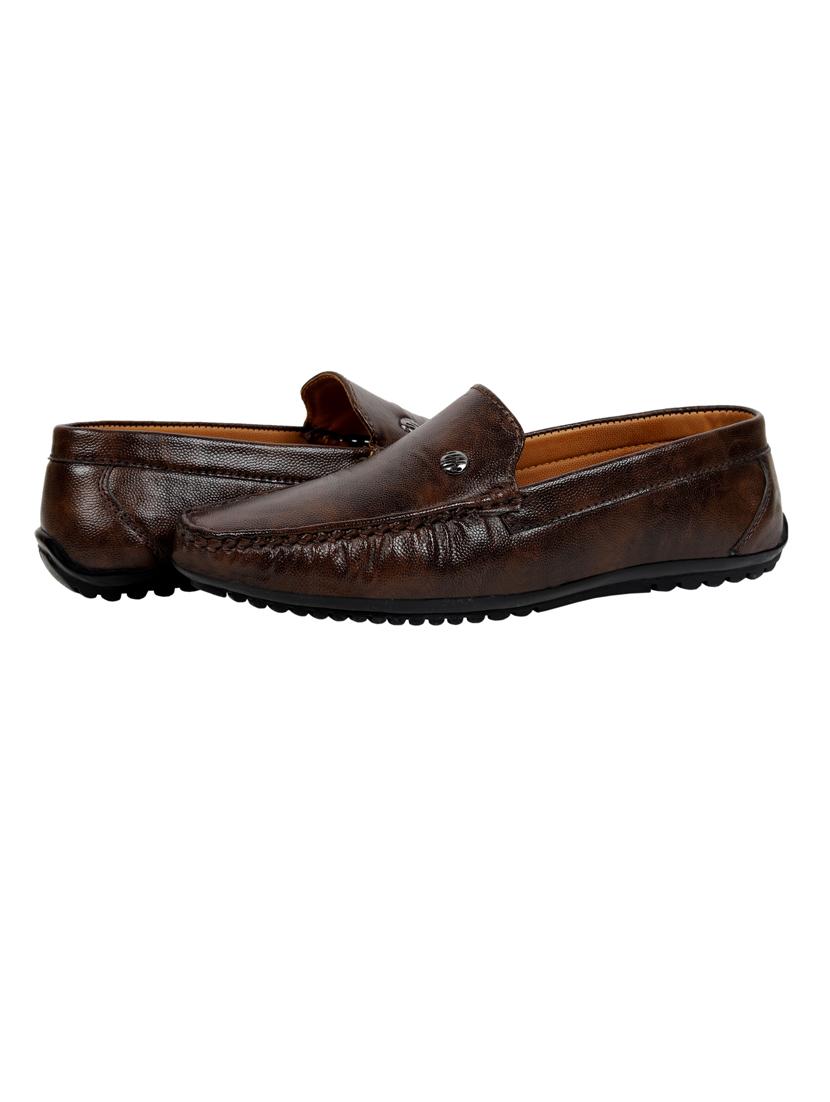 brown synthetic slip on loafers - 18322517 - Zoom Image - 2