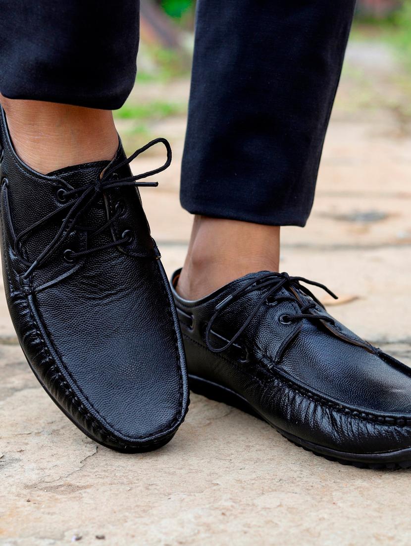 black lace up casual shoes - 18322531 - Standard Image - 3