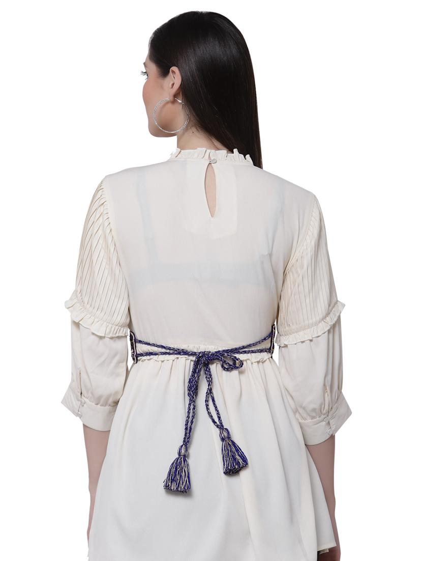 embellished wide belt with tassels - 18329206 - Zoom Image - 2