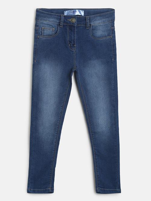 girls solid slim fit jeans - 18333791 - Standard Image - 0