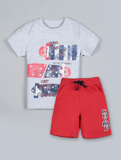 boys printed shorts set - 18334610 - Very Small Image - 1