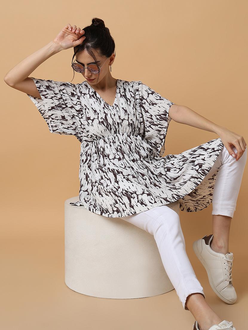 women's asymmetric printed dress - 18337291 - Standard Image - 5