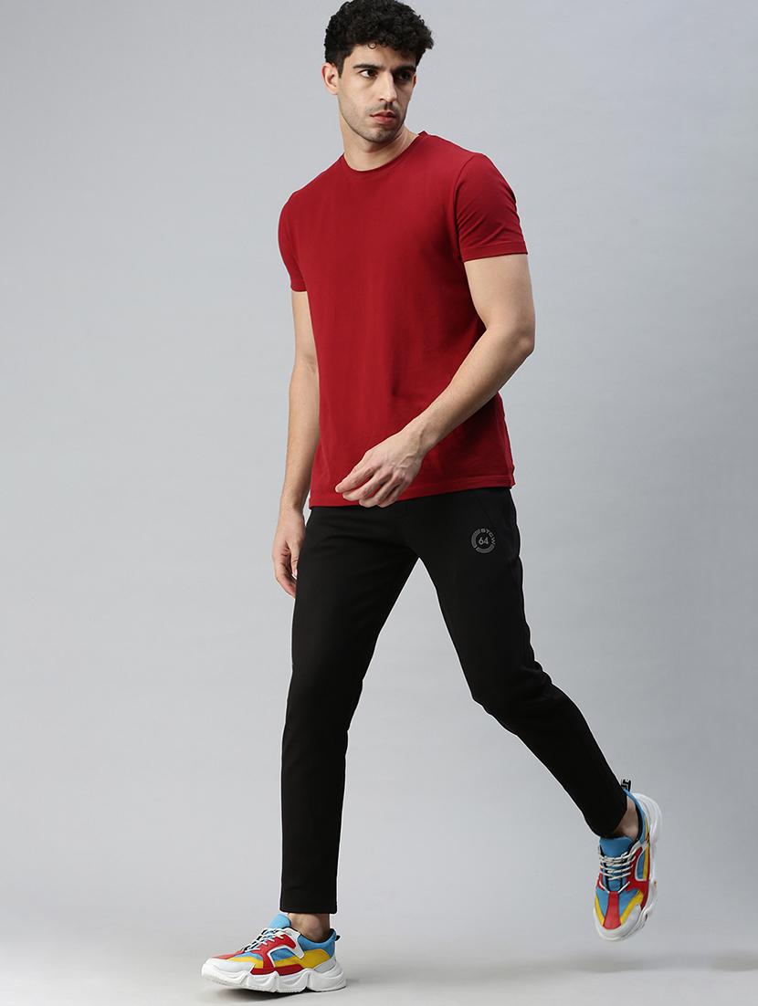 black solid full length track pant - 18339900 - Standard Image - 3