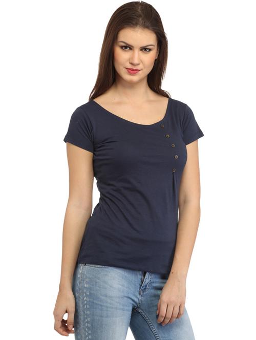 short-sleeved solid regular top - 18347377 - Very Small Image - 1