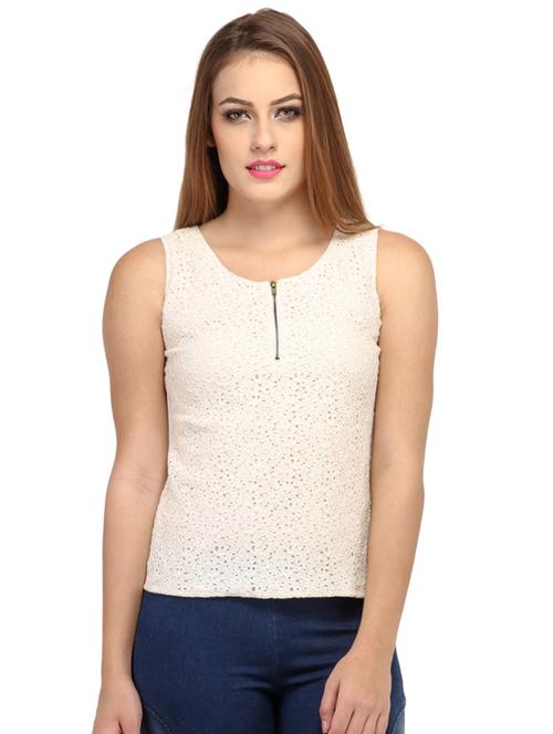sleeveless perforated regular top - 18347456 - Very Small Image - 1