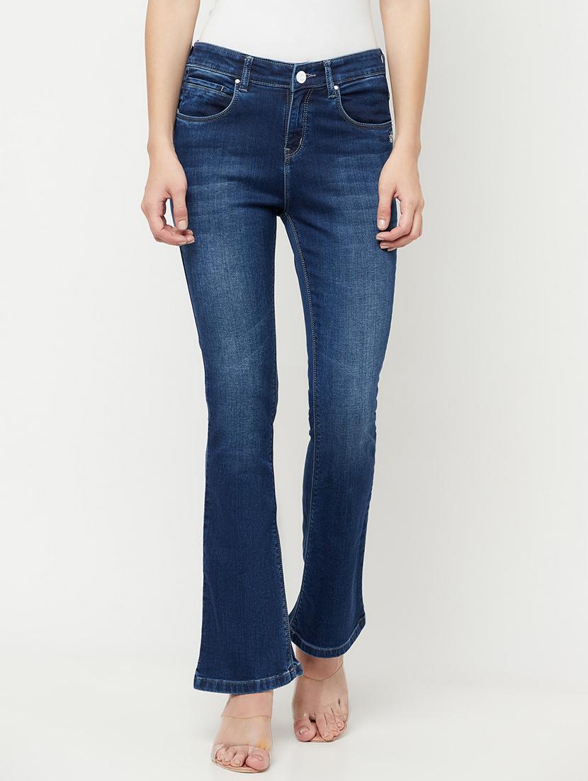 blue mid rise acid washed bootcut jean - 18355354 - Zoom Image - 0