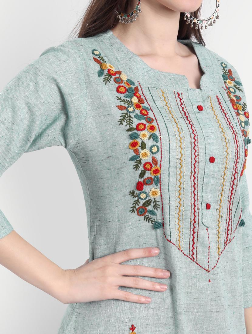women's straight kurta - 18356333 - Standard Image - 3