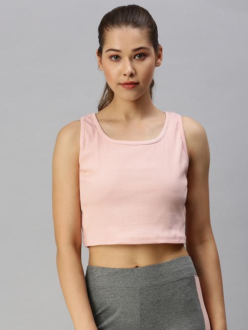 women's crop scoop neck top - 18360165 - Very Small Image - 1