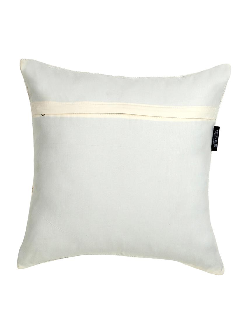 mezposh rustic natural & mustard polka cotton cushion covers (16"x16") set of 2 - 18369363 - Standard Image - 3