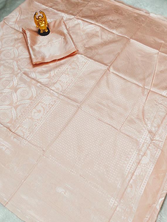 women's banarasi saree with blouse - 18372099 - Zoom Image - 3