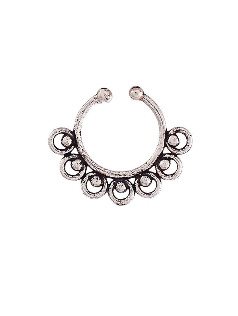 set of 4 oxidized carving septum ring - 18372132 - Standard Image - 3