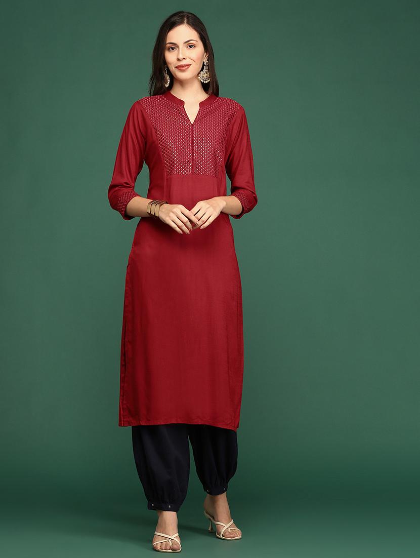 women's straight kurta - 18372795 - Zoom Image - 0