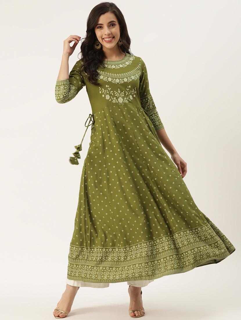 women's flared kurta - 18376976 -  Standard Image - 1