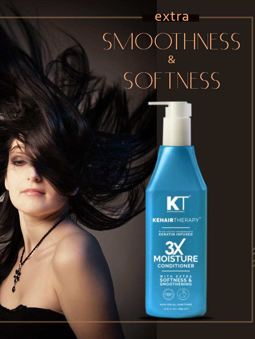 kehairtherapy kt professional 3x moisture keratin conditioner 1000 ml - 18377170 - Standard Image - 3