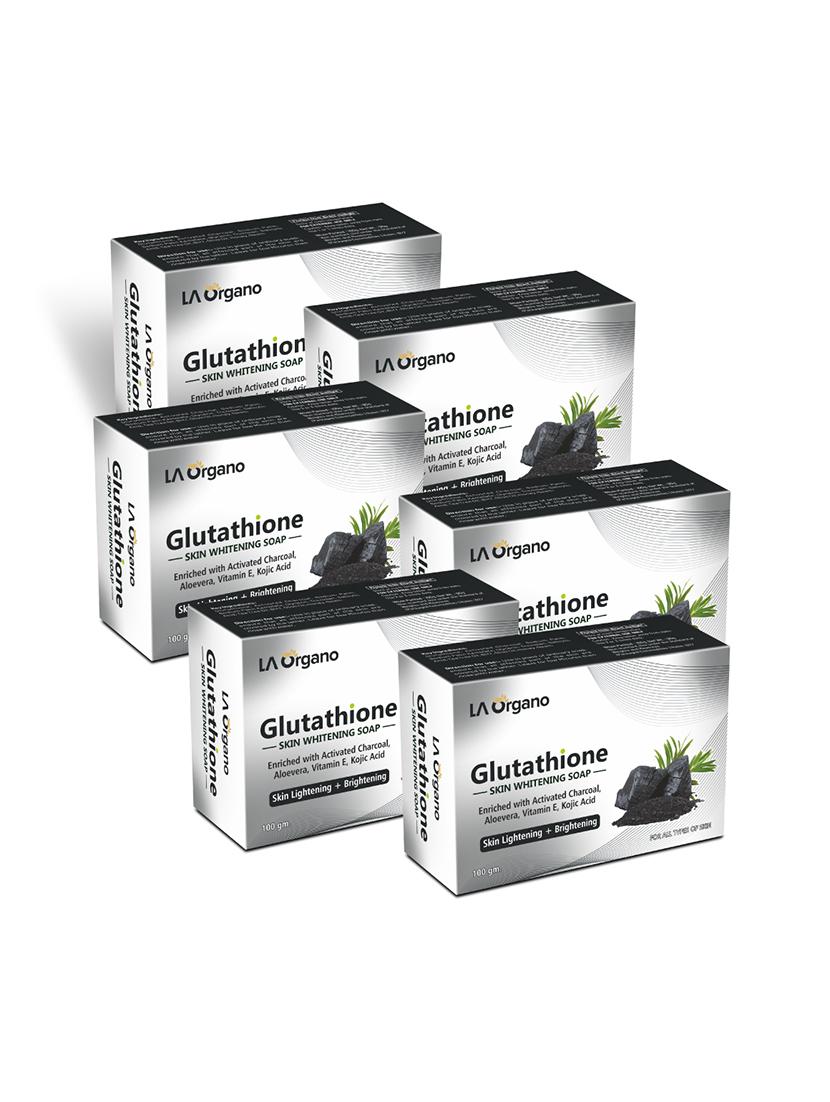 la organo glutathione charcoal skin lightening & brightening soap for all skin type (pack of 5) - 18384446 - Zoom Image - 0