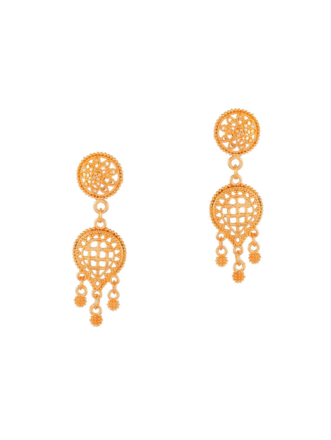 gold brass necklaces and earring - 18390150 - Standard Image - 3