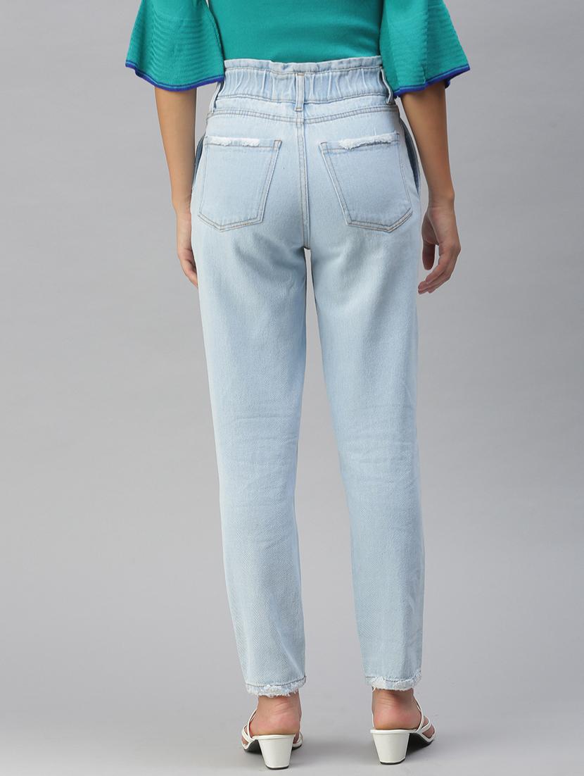 women's plain slouchy jeans - 18390288 - Standard Image - 2