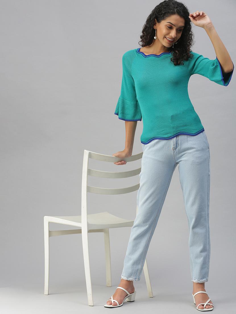 women's plain slouchy jeans - 18390288 - Standard Image - 3
