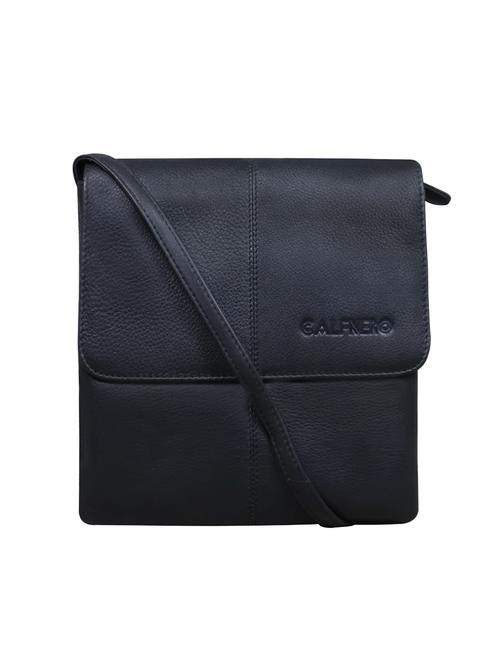 black textured regular sling bag - 18390631 - Very Small Image - 1