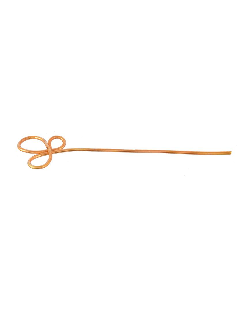 gold plated trinetta knot hair stick - 18395853 - Standard Image - 2
