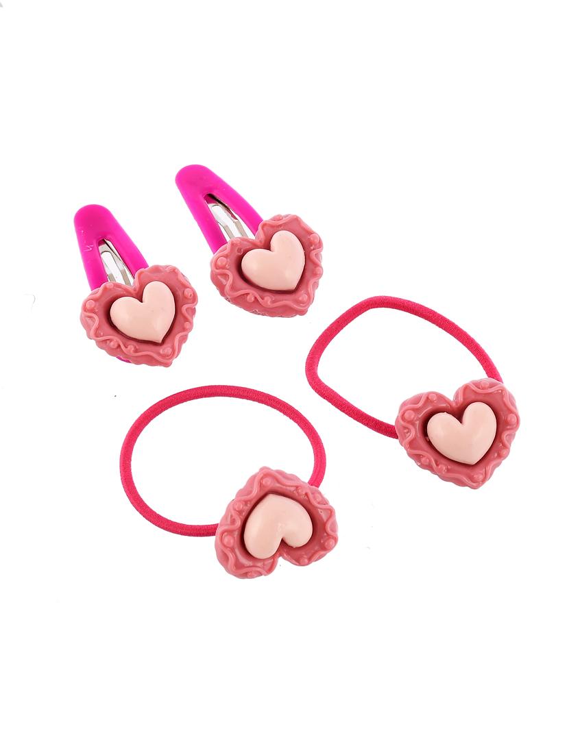 set of 8 heart tic tac and rubber band hair accessory set - 18396259 - Standard Image - 2