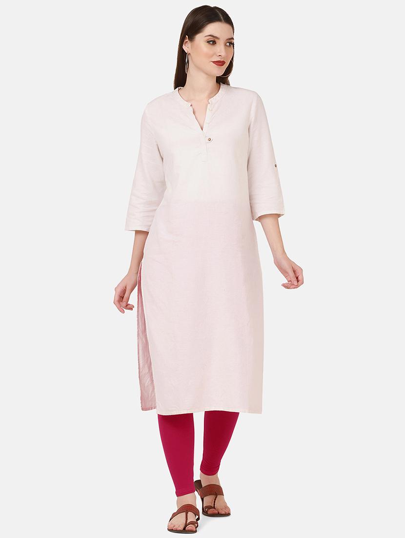 pink solid ankle length legging - 18397137 - Standard Image - 3