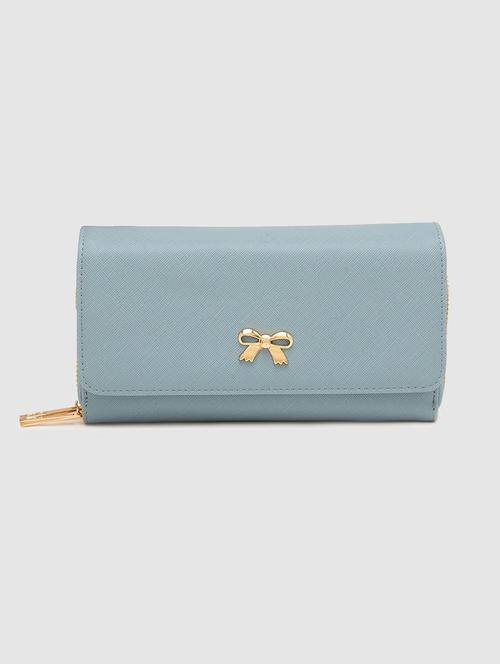 blue solid wallet - 18400039 - Very Small Image - 1