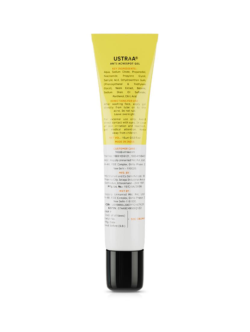 ustraa anti acne spot gel - 15ml & hair growth vitalizer - 100ml - 18401720 - Standard Image - 4