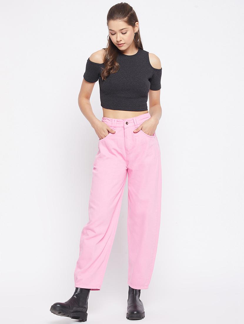 women's crop round neck top - 18402530 - Standard Image - 3