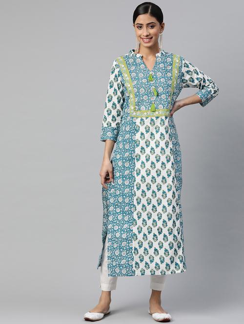 women's straight kurta - 18404784 - Standard Image - 0