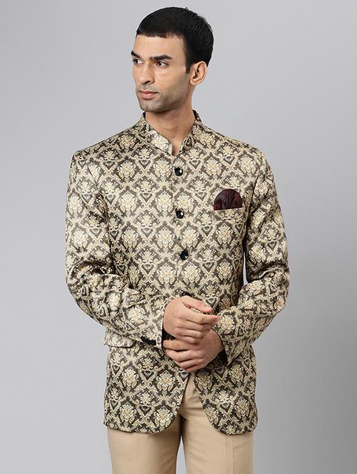 beige printed blend null suit - 18409542 - Very Small Image - 1