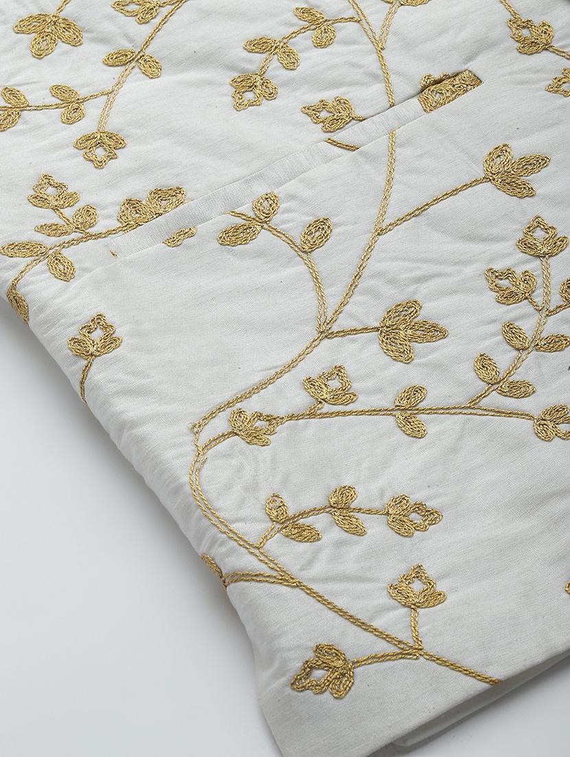 white embroidered nehru jacket - 18409632 - Zoom Image - 4