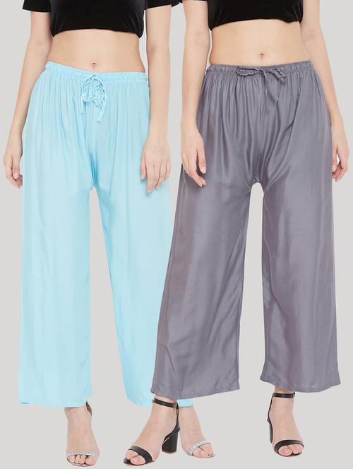 set of 2 pcs solid palazzo - 18411852 - Very Small Image - 1