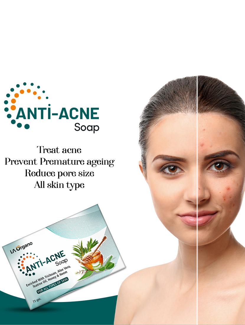 la organo l- glutathione serum & anti acne soap for brightening, anti ageing & dark spots (pack of 2) - 18414943 - Zoom Image - 2