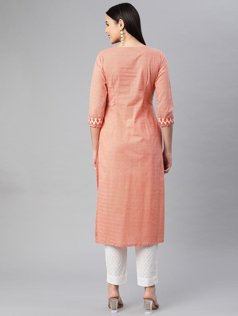 women's straight kurta - 18416257 - Standard Image - 2