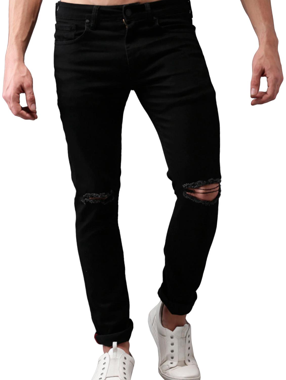 mens slim fit slash knee jeans - 18416979 -  Standard Image - 0