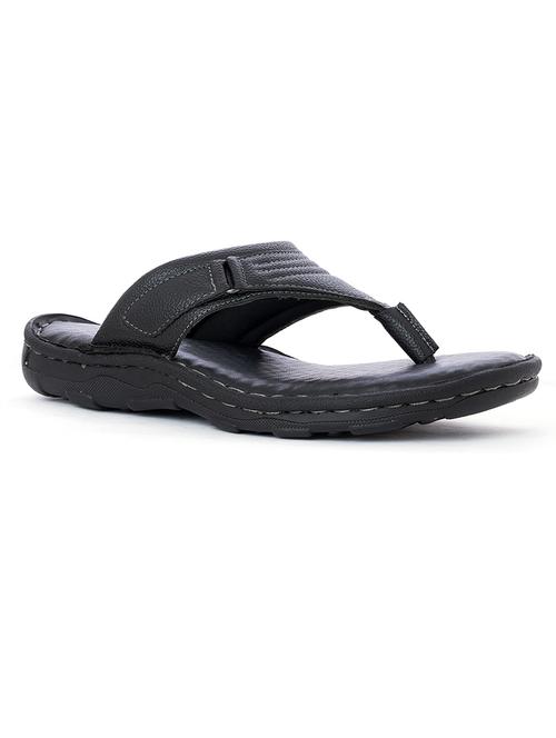 black synthetic & mesh slip on flip flops - 18418244 - Very Small Image - 1