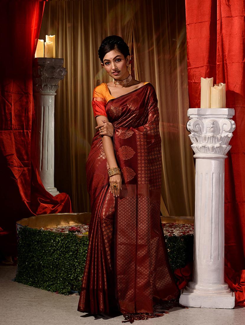 women's banarasi saree with blouse - 18419125 -  Zoom Image - 0