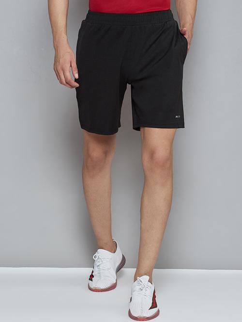 Men Black Solid Short - 18420045 - Very Small Image - 1
