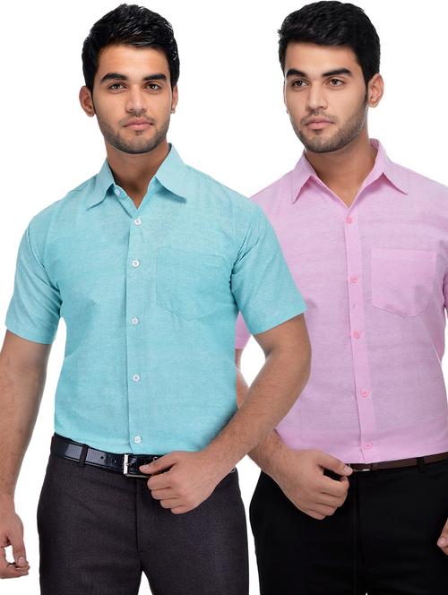 mens solids formal shirt - 18423407 - Standard Image - 0