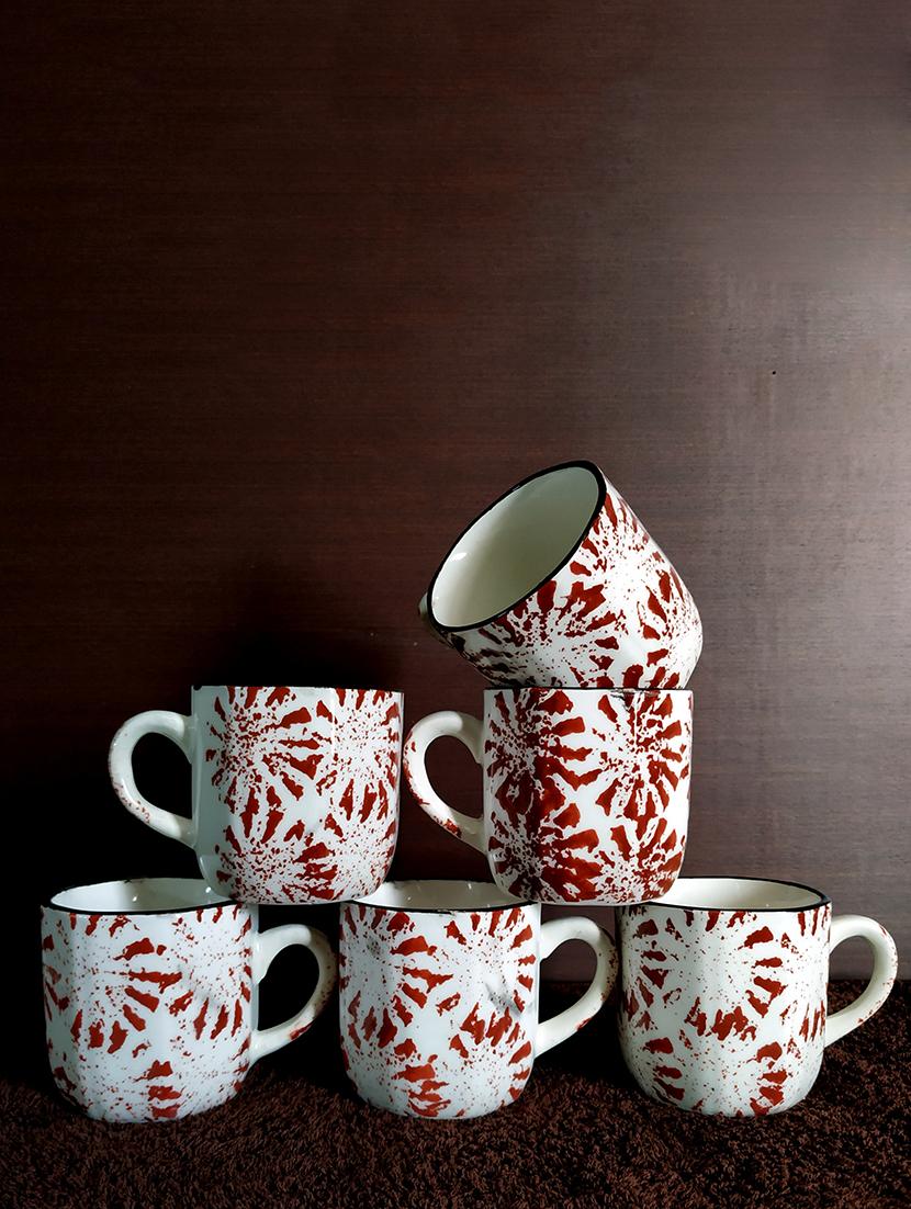 octagon-rimmed set of 6 premium cups | cup set | tea cups | set of 6 cups - 18424434 -  Zoom Image - 0