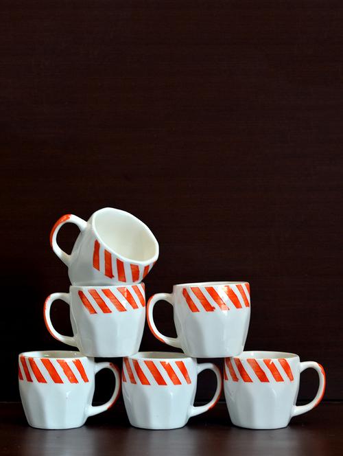 designer set of 6 graceful tea / coffee cups | cup set | tea cups | set of 6 cups - 18424437 - Standard Image - 0