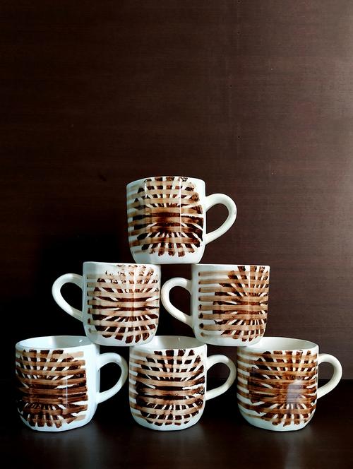 artistic set of 6 tea cups | cup set | tea cups | set of 6 cups - 18424445 - Standard Image - 0