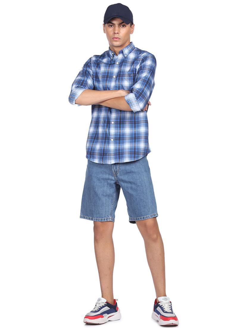 mens checks casual shirt - 18426597 - Standard Image - 4