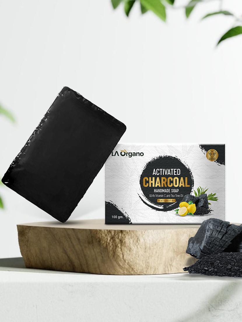 la organo activated charcoal handmade natural bath bar soap - 18429490 -  Standard Image - 0