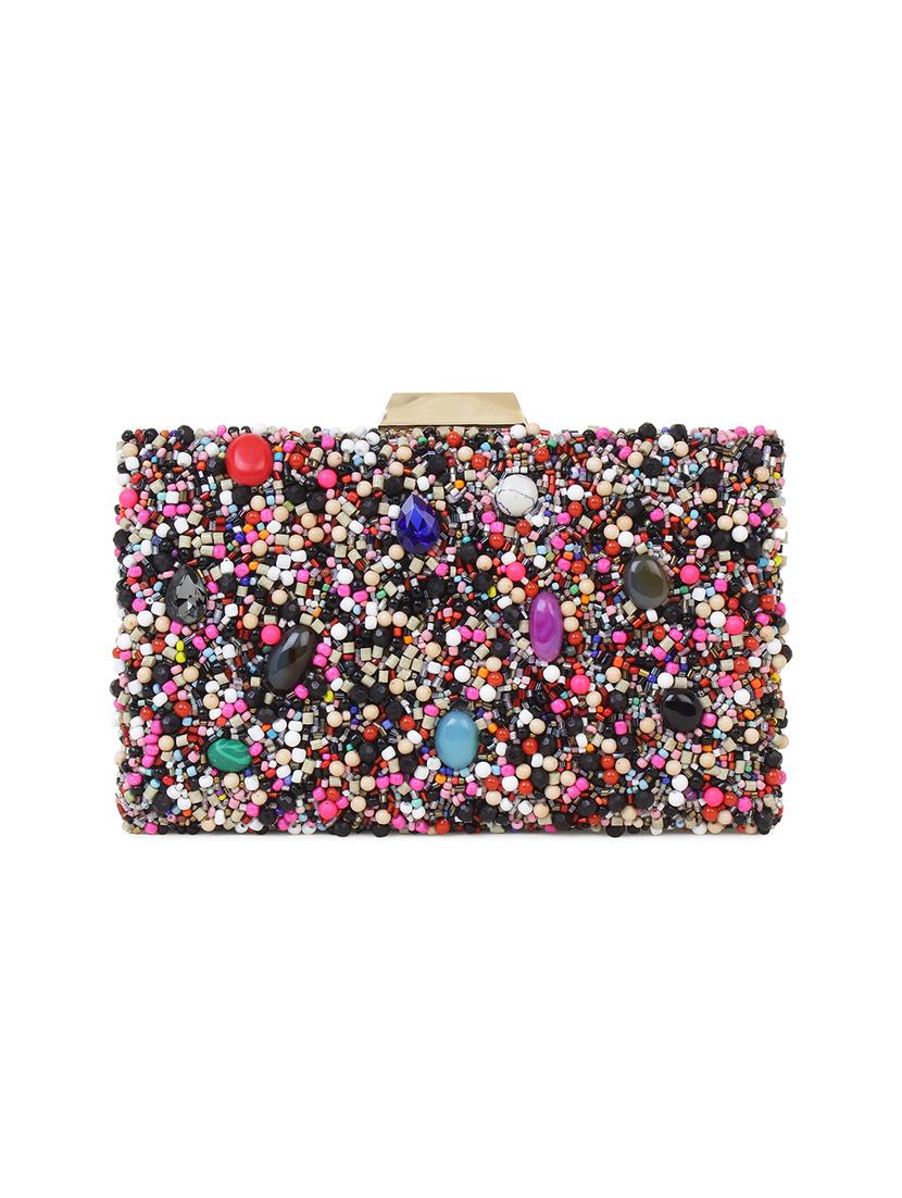silver silk box clutch - 18437080 - Zoom Image - 4